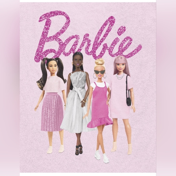 **NEW W TAG** Barbie Dolls Pink Glitter Sz 8 Big Girls Shirt Carter's Retail $20 - Picture 5 of 5